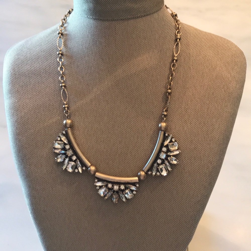 Banana Republic Gold and Crystal Necklace